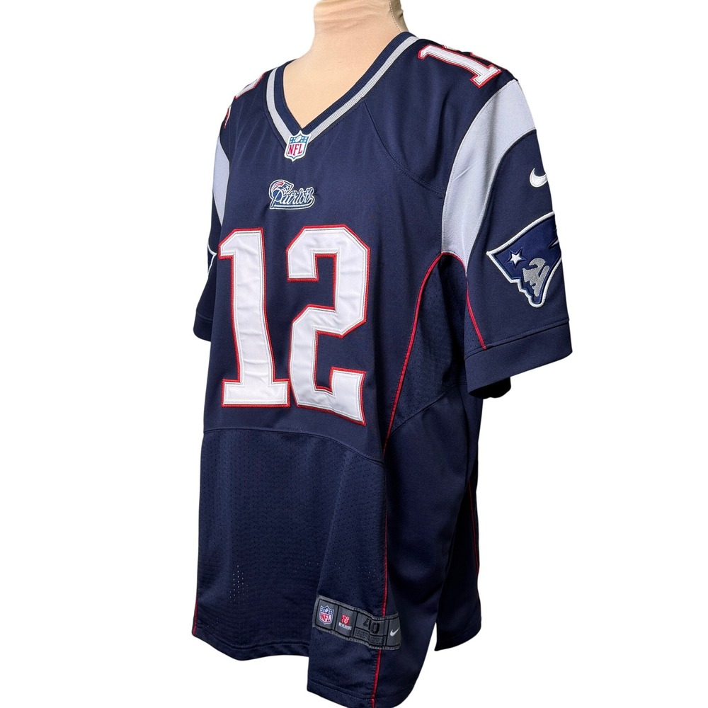 Nike New England Patriots Tom Brady Jersey Navy Blue Stitched Size 40 M